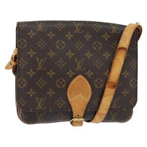 Authentic LOUIS VUITTON Monogram Cartouchiere GM Shoulder Bag M51252 LV